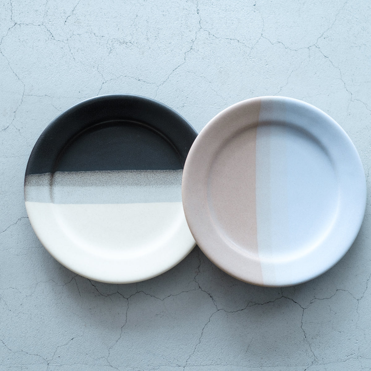 awabi ware｜二彩7寸平皿