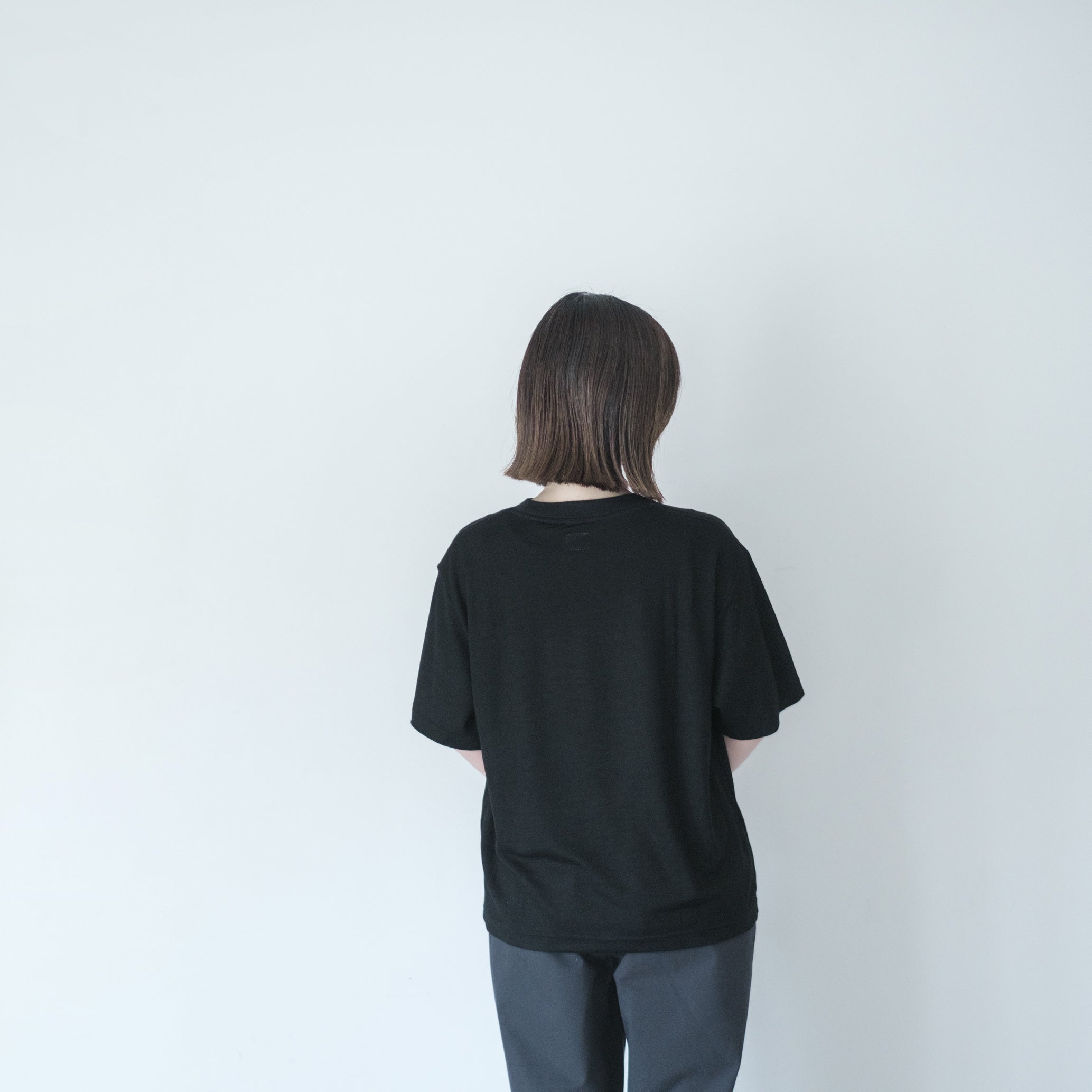 トップス holk Wool T-shirt, Black holk/WOOL S/S TSHIRT (BLACK)