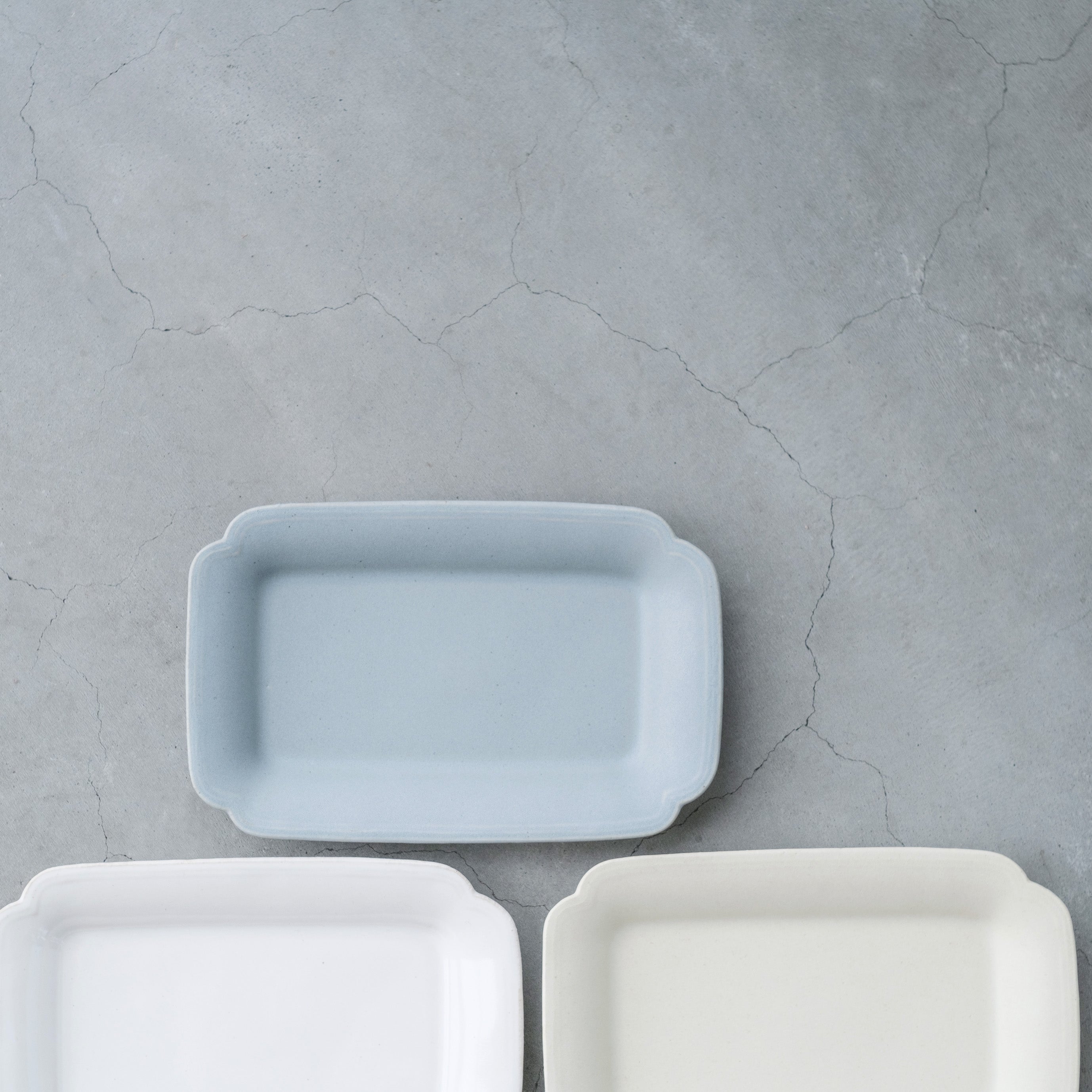 awabi ware｜角切長方皿