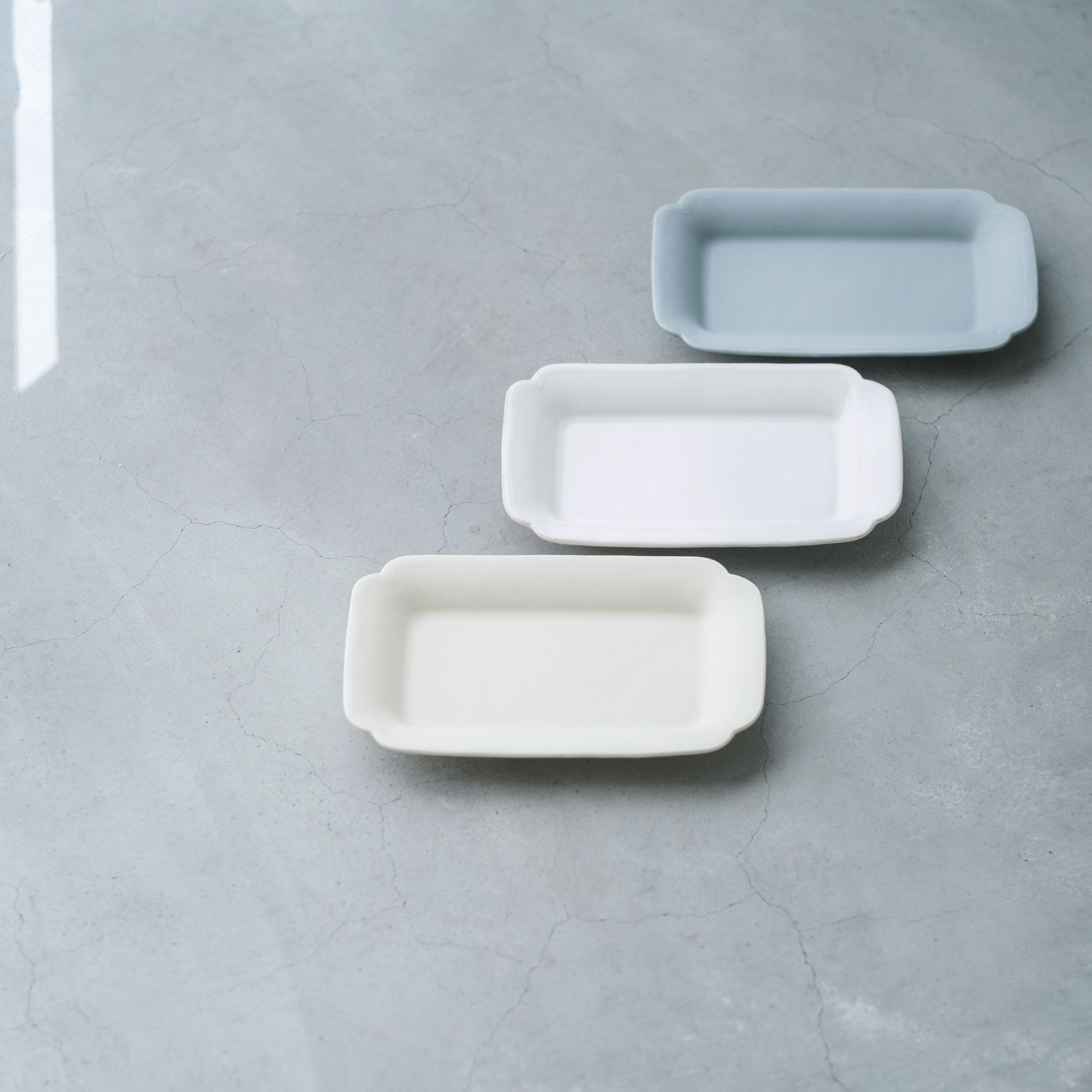 awabi ware｜角切長方皿