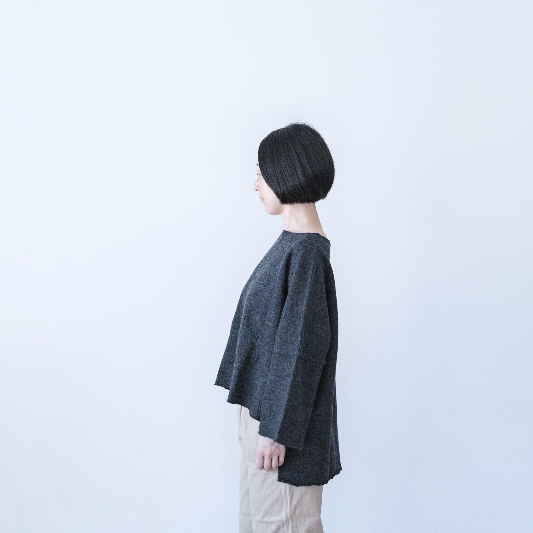 koton|縮絨ウールボートネックショート koton|縮絨ウールボートネックショート