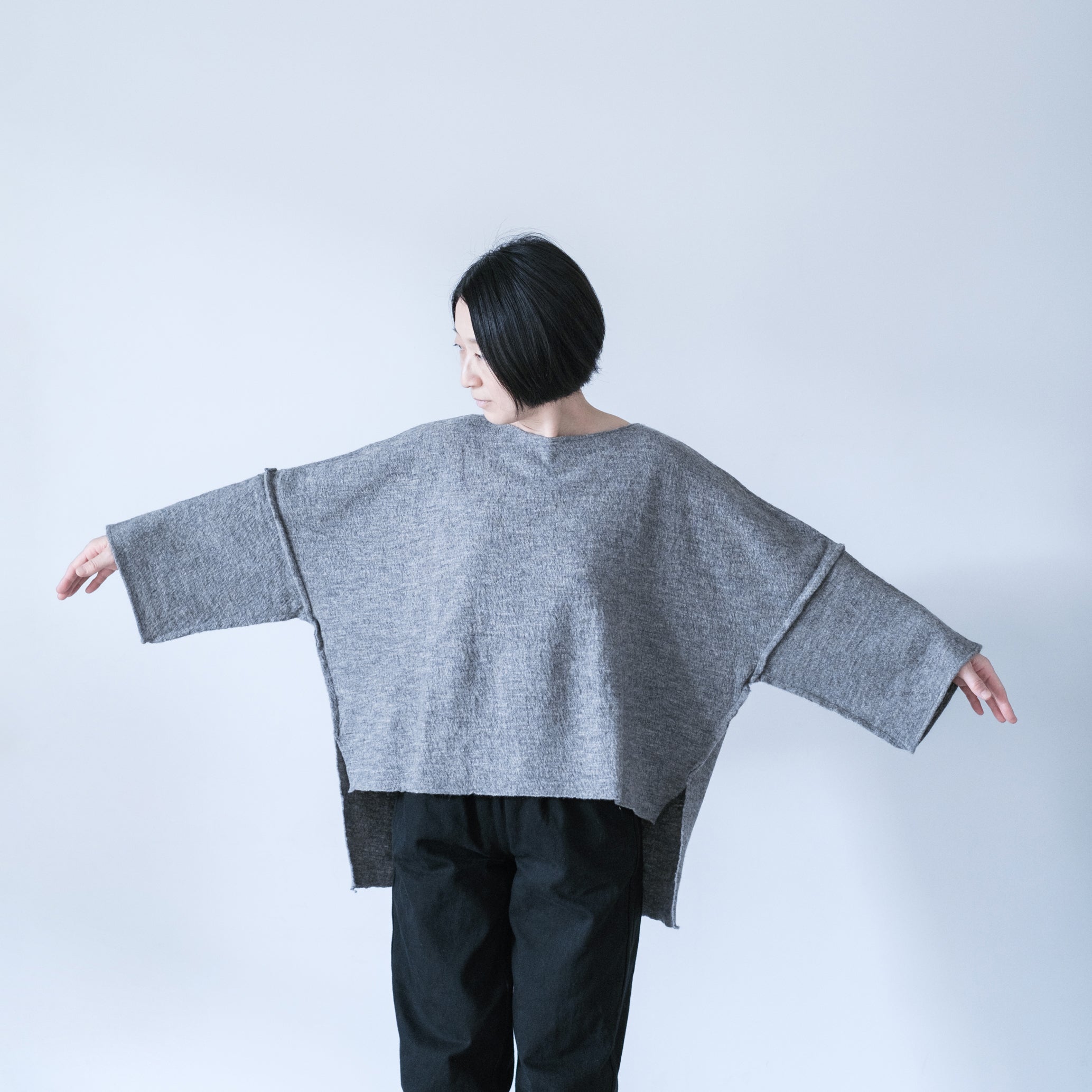 koton|縮絨ウールボートネックショート koton|縮絨ウールボートネックショート