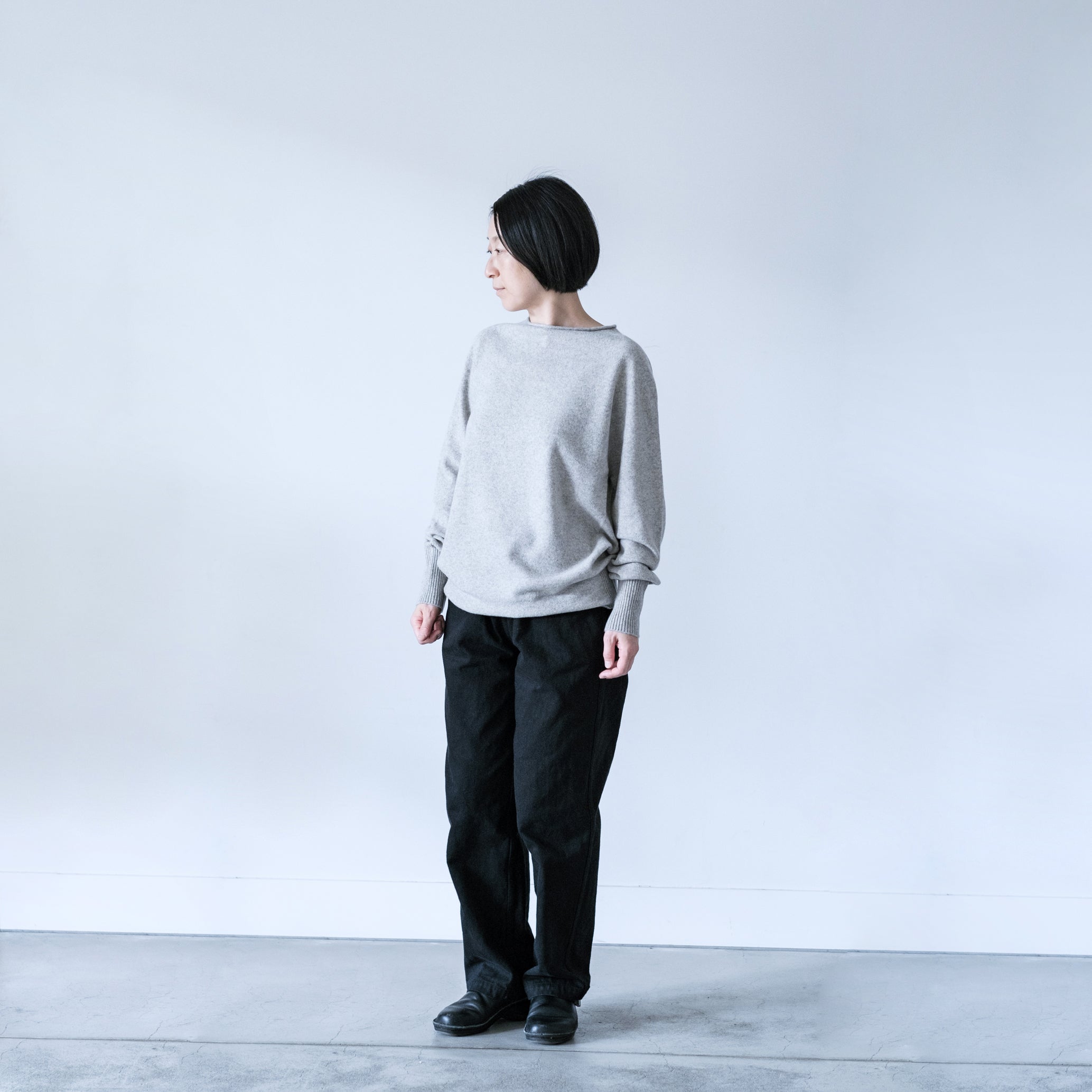 koton｜ウールカシミヤ12Gスロウピングショルダークルーネック