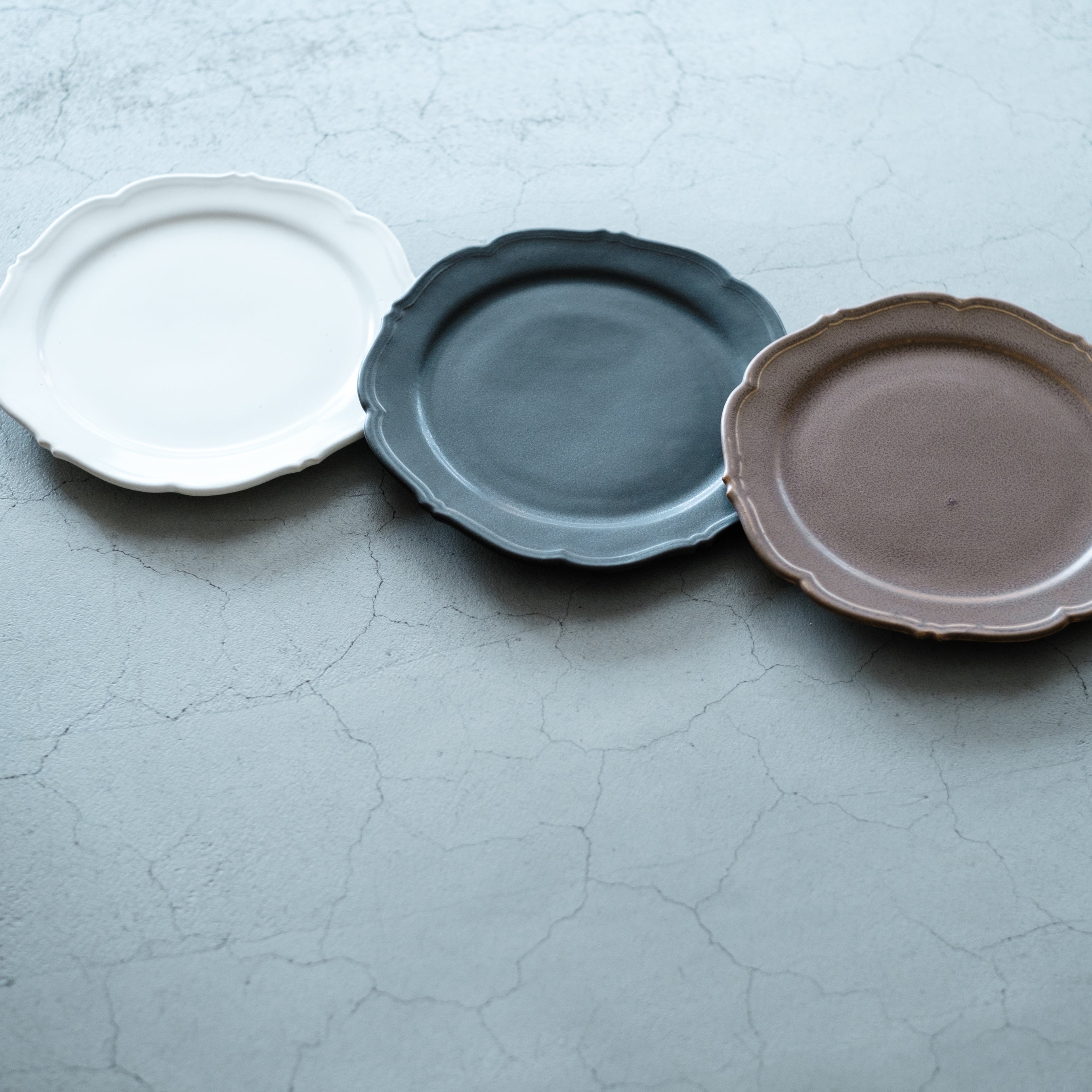 awabi ware｜輪花平皿
