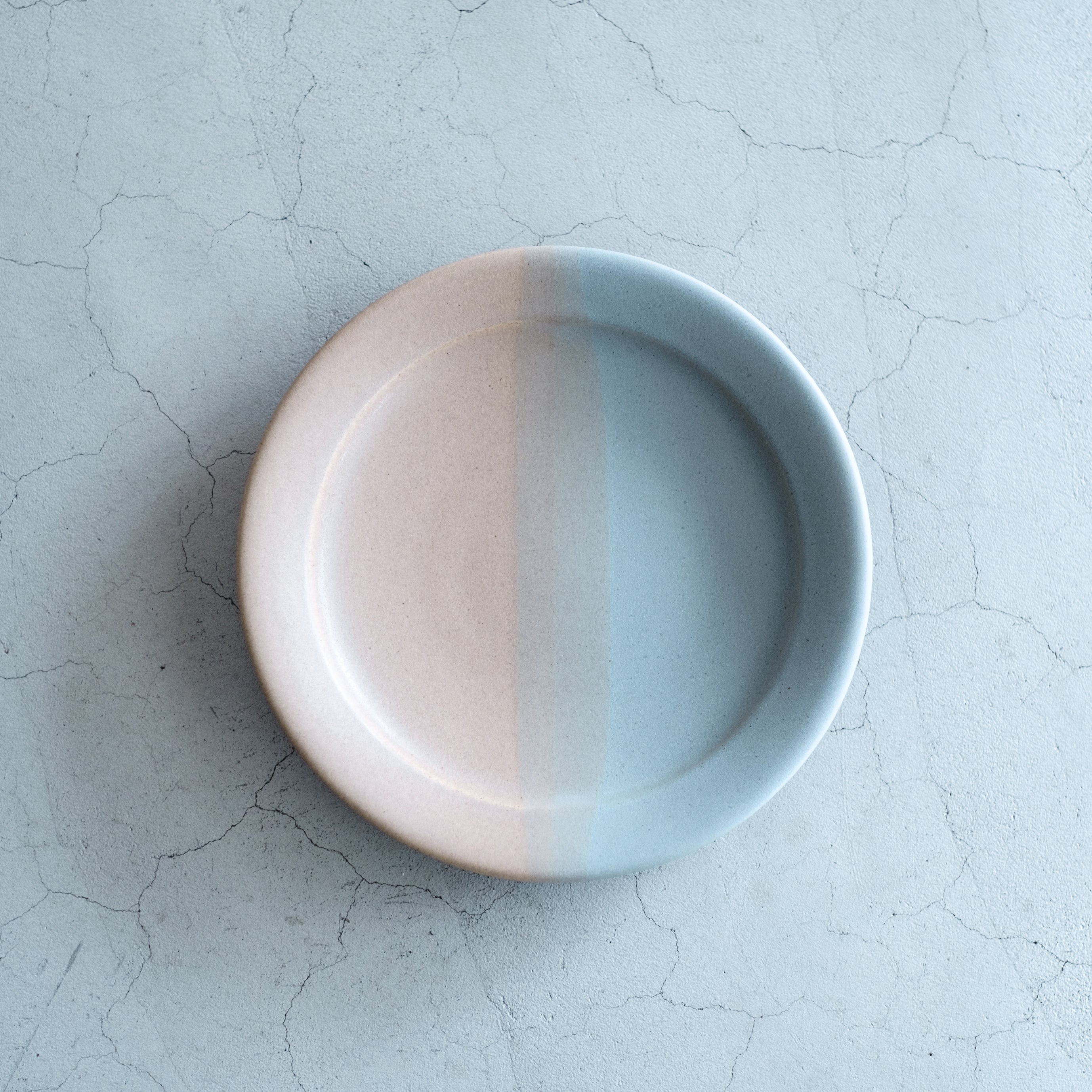 awabi ware｜二彩8寸平成平皿