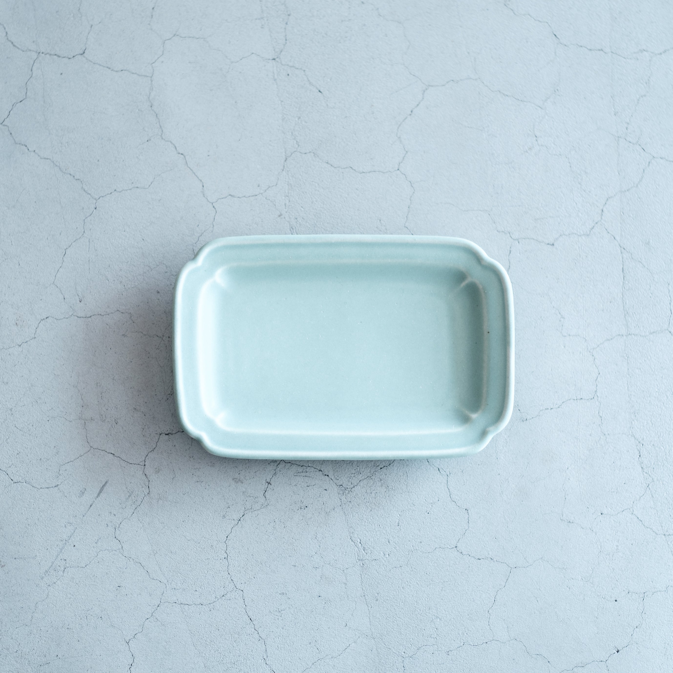 awabi ware|隅切りリム長方皿 awabi ware|隅切りリム長方皿
