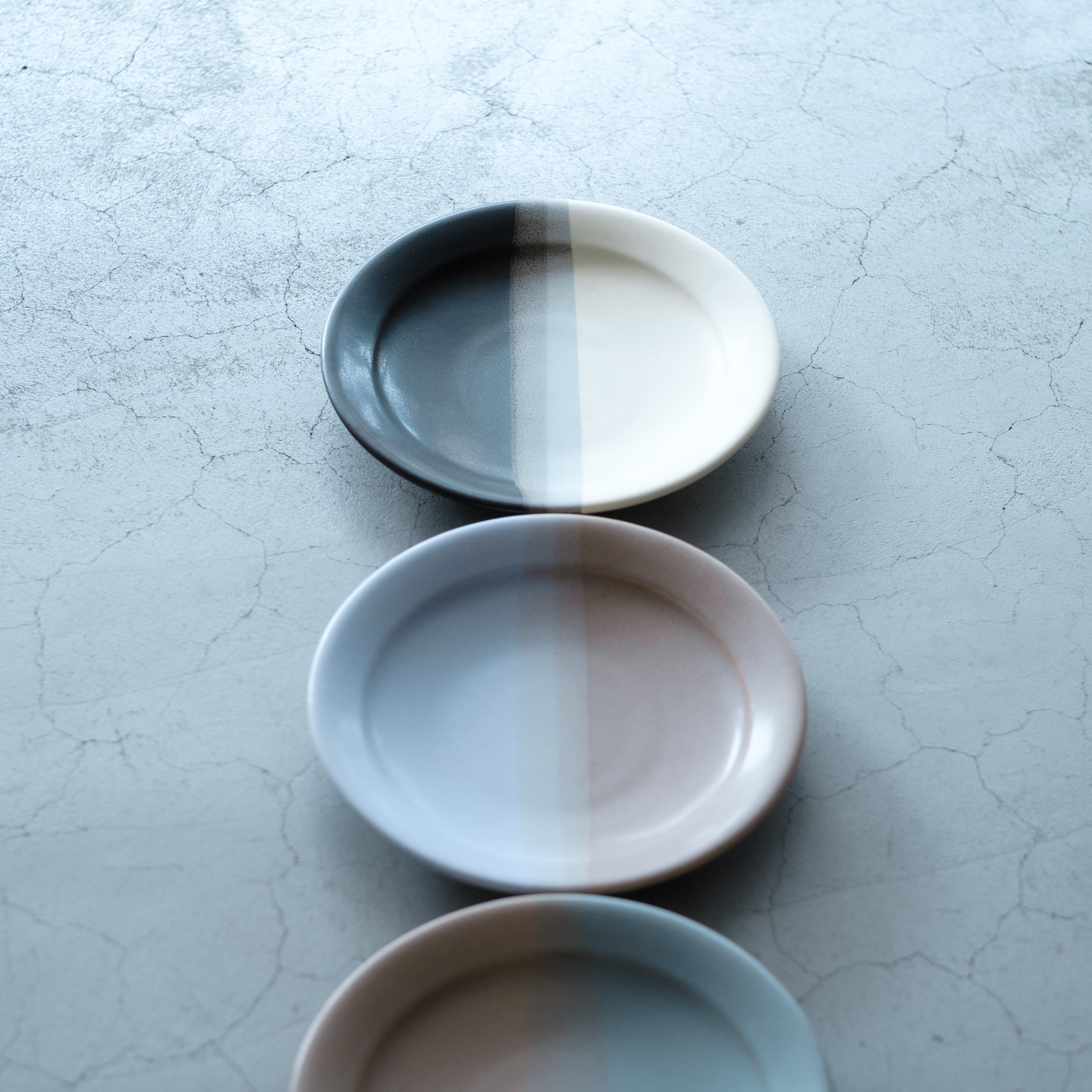awabi ware｜二彩8寸平成平皿
