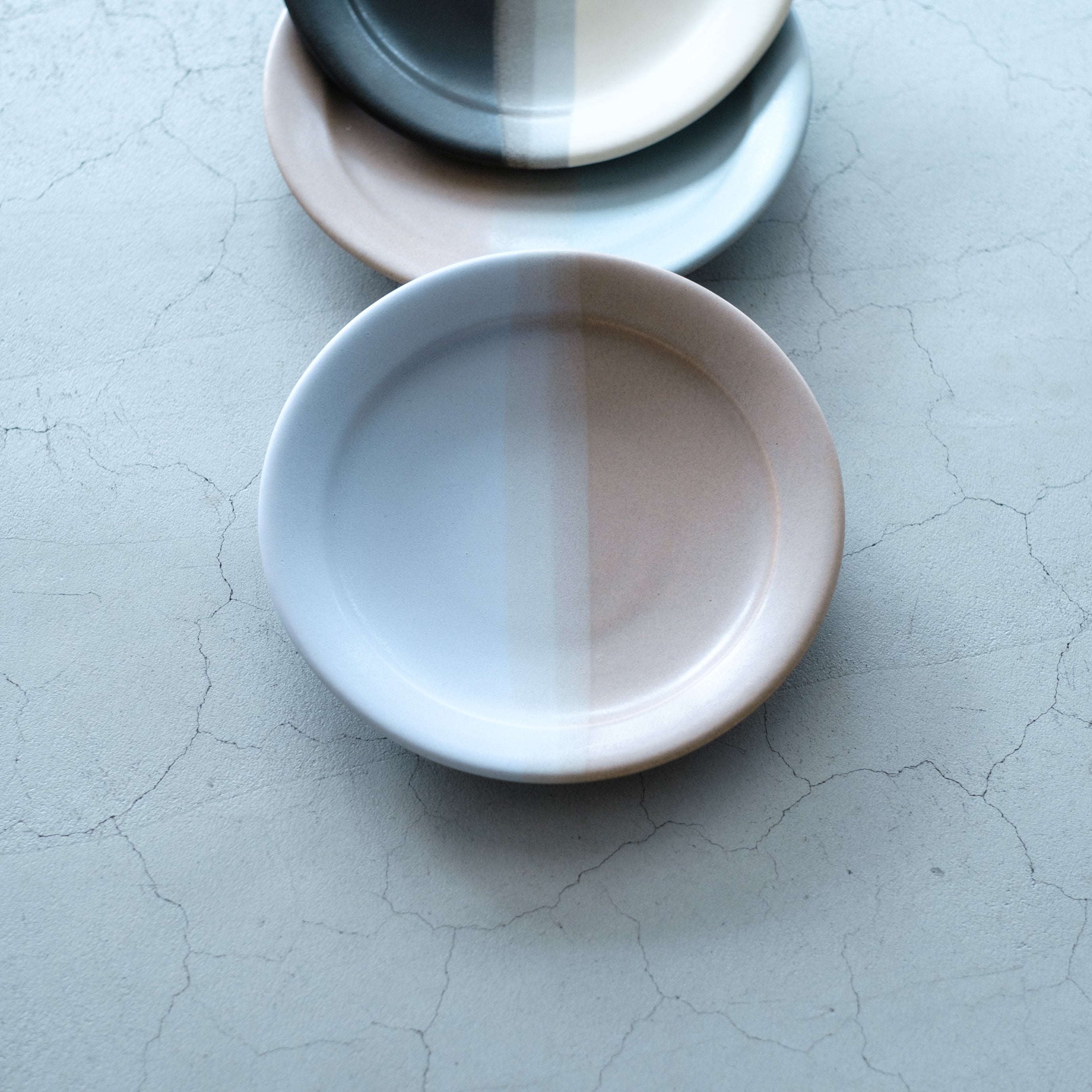 awabi ware｜二彩8寸平成平皿