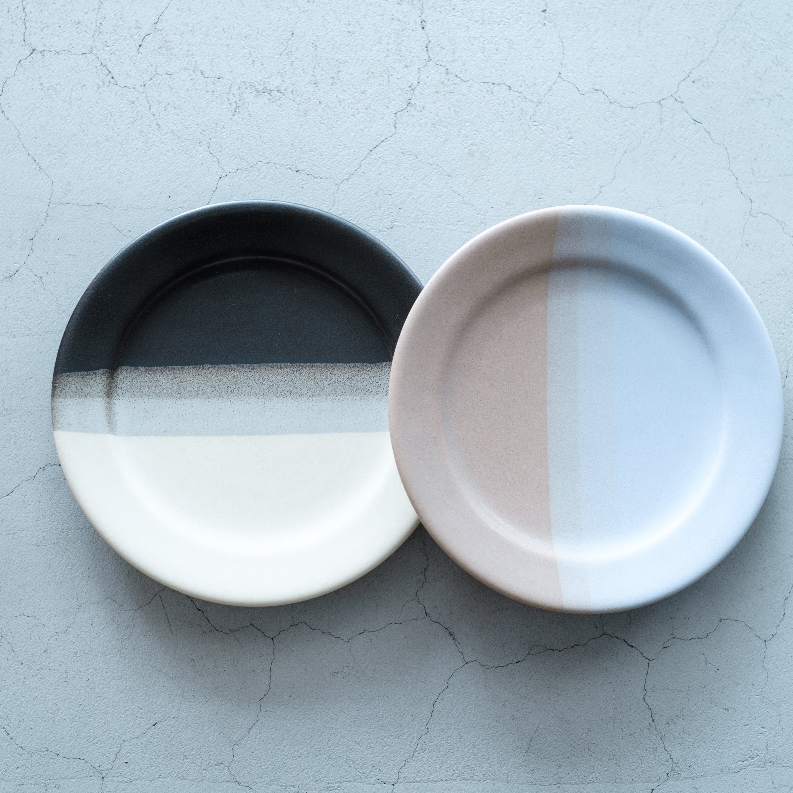 awabi ware｜二彩7寸平皿