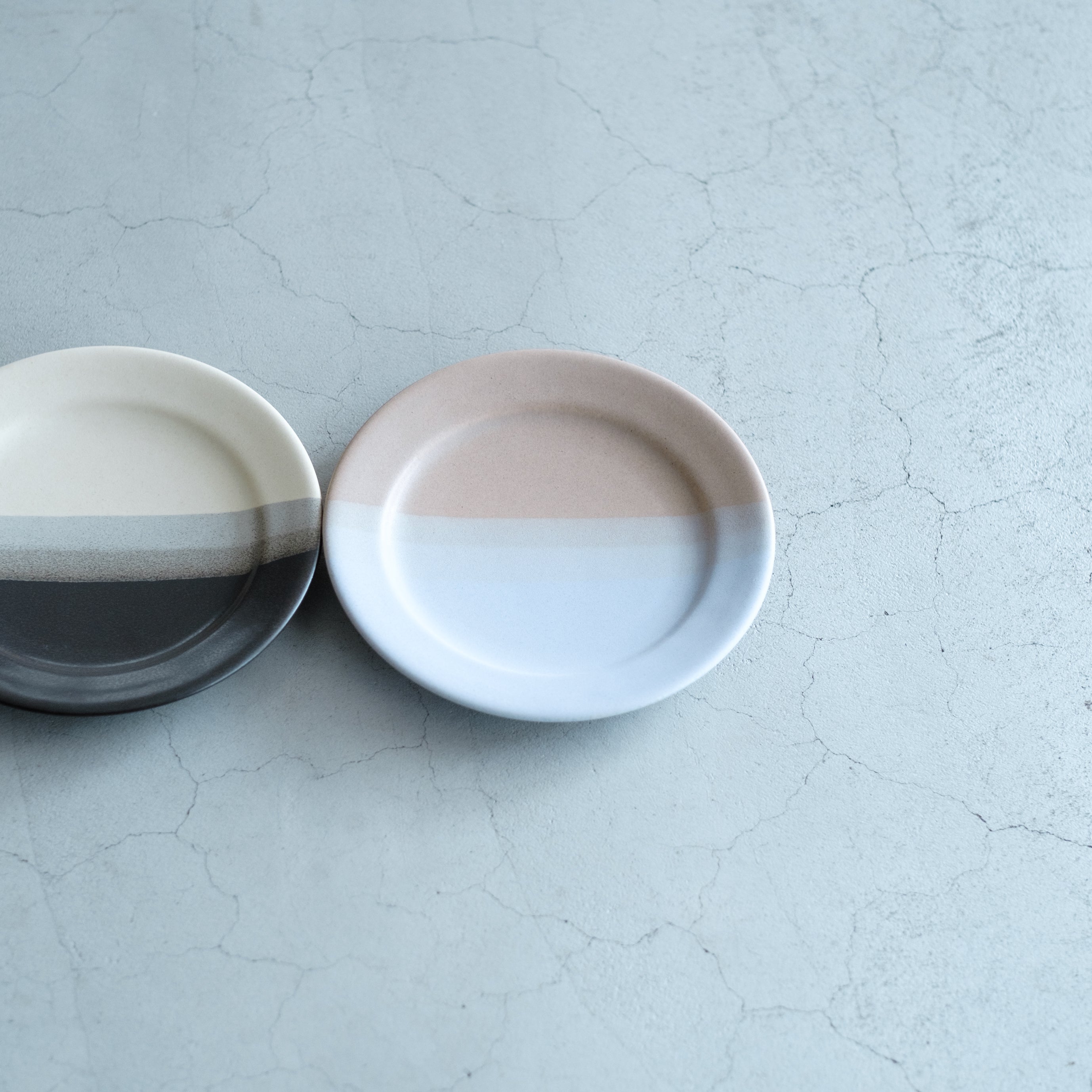 awabi ware｜二彩7寸平皿