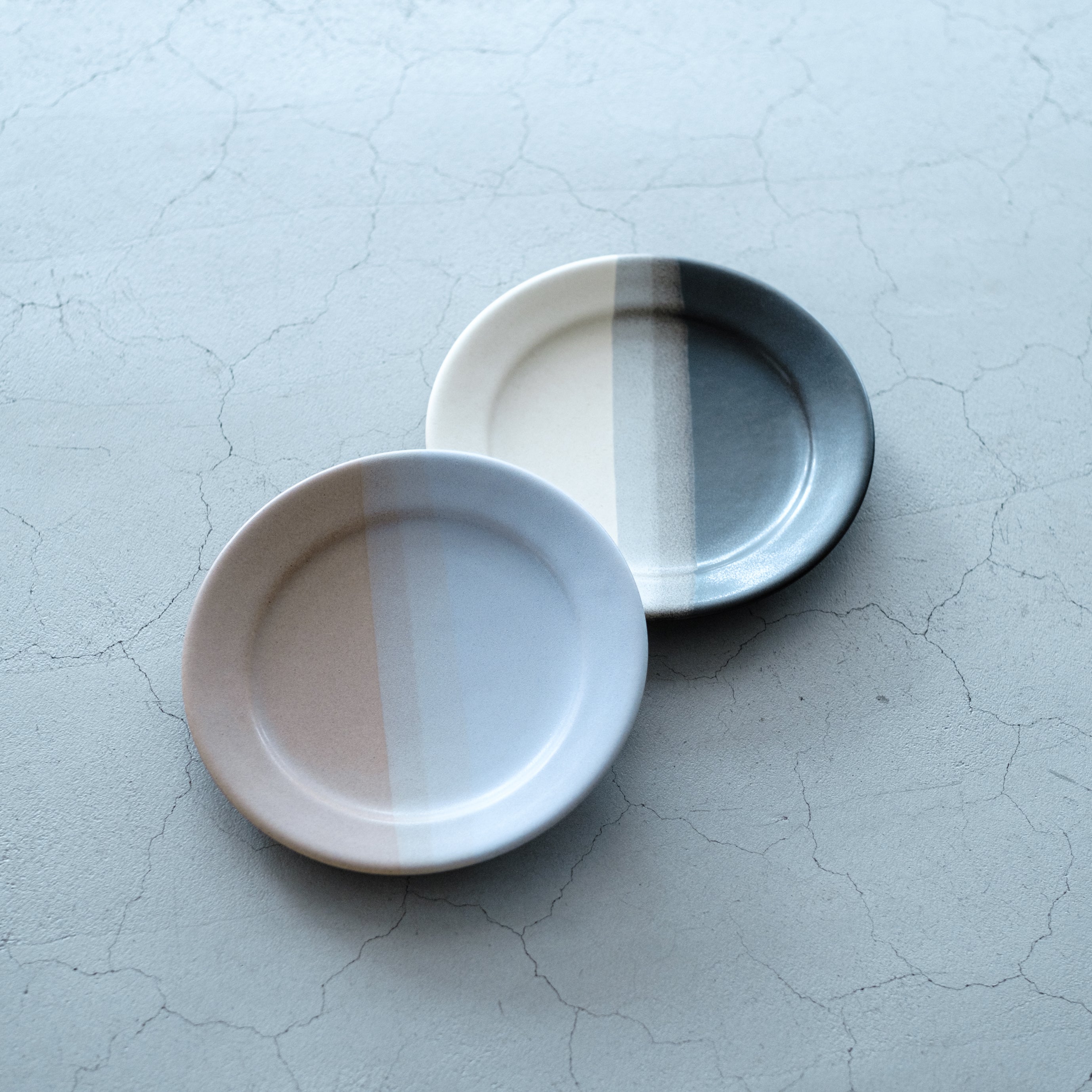 awabi ware｜二彩7寸平皿