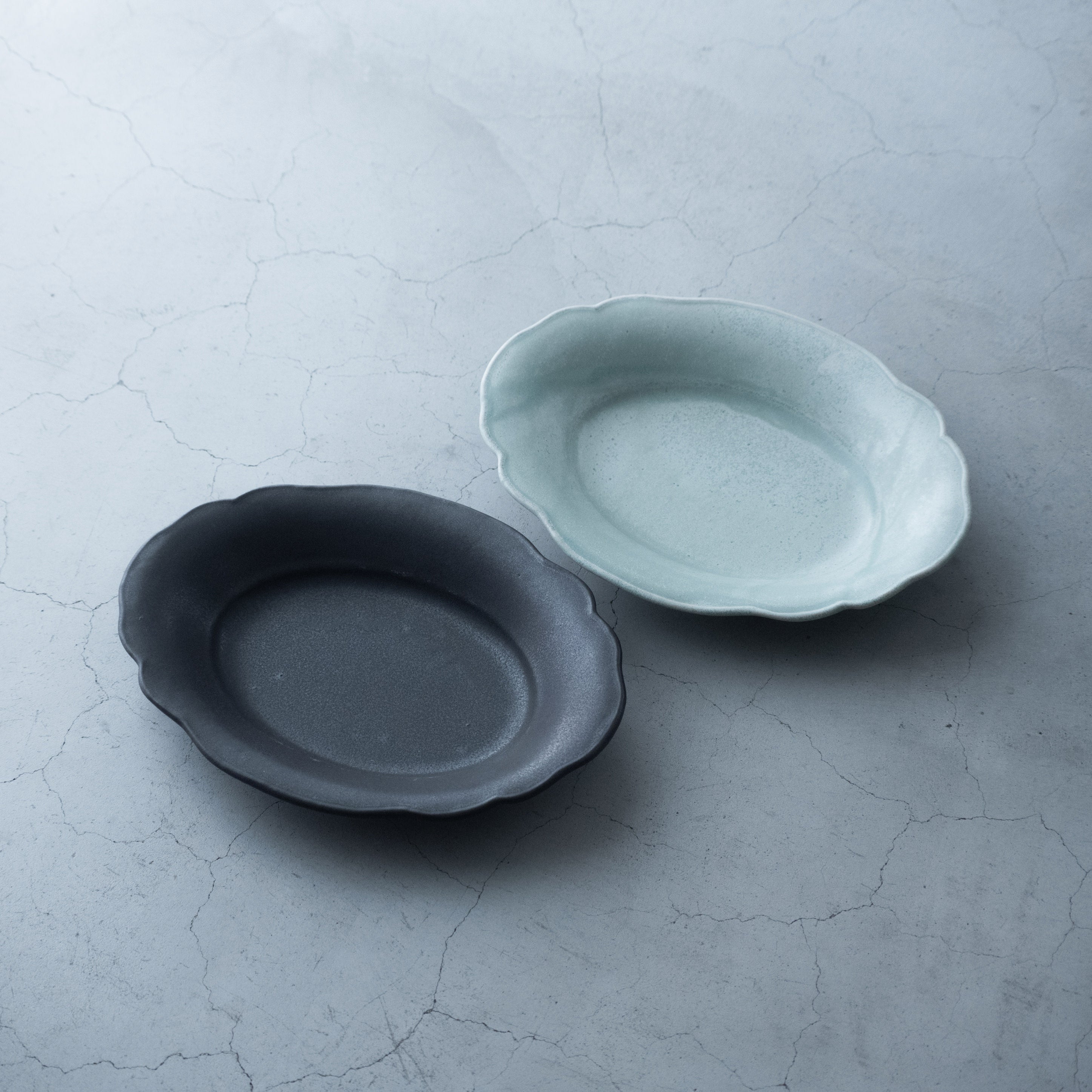 awabi ware｜雲型カレー皿